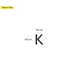 K - Großbuchstabe Tattoo