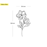 filigrane Blume Tattoo