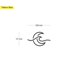 Mond und Welle Tattoo