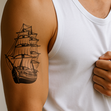 Großes Piratenschiff Tattoo