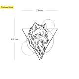 Wolf in geometrischer Form Tattoo