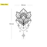 Geometrischer Lotus Tattoo