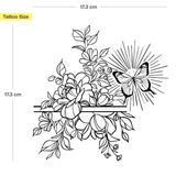 Butterfly Flower Tattoo Sleeve