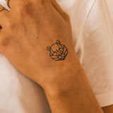 Tigerkopf geometrisch Tattoo