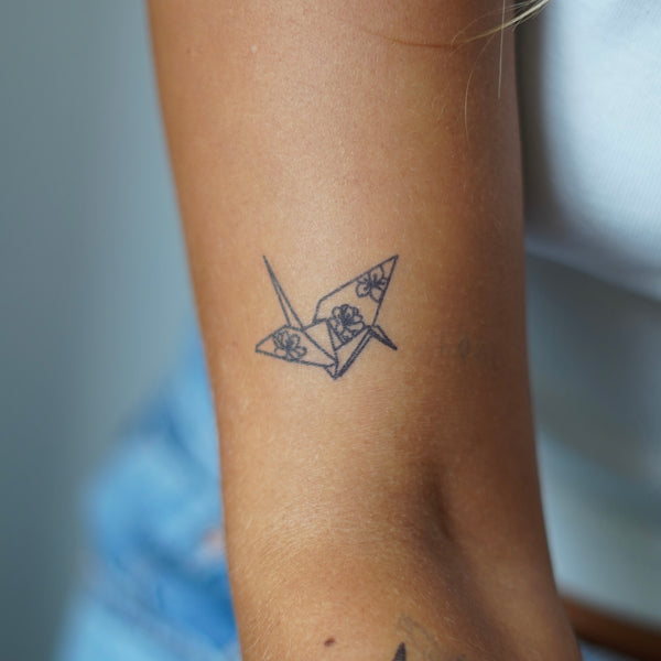 Origami Vogel Tattoo