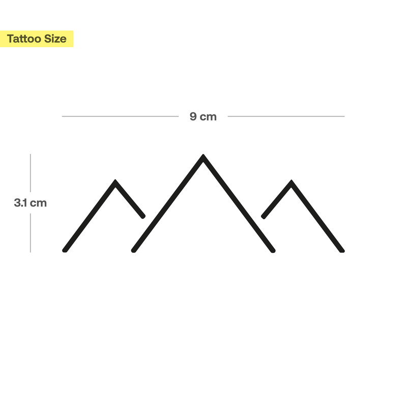 Symmetrische Berge Tattoo