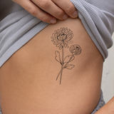 Geburtsblume Nov Chrysantheme Tattoo