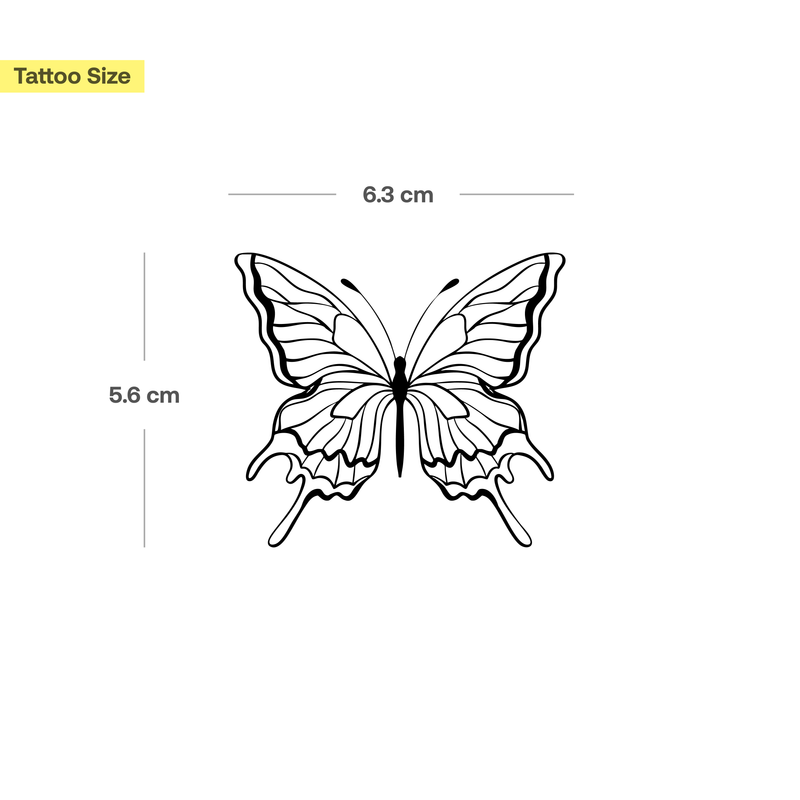 Schmelzender Schmetterling Tattoo