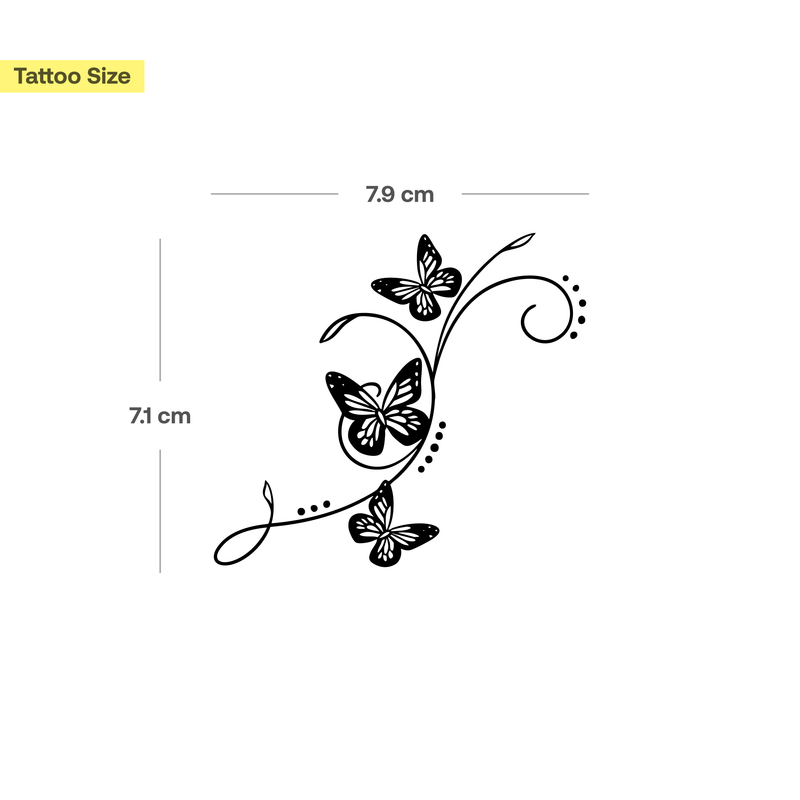 Schmetterlingsranke Tattoo