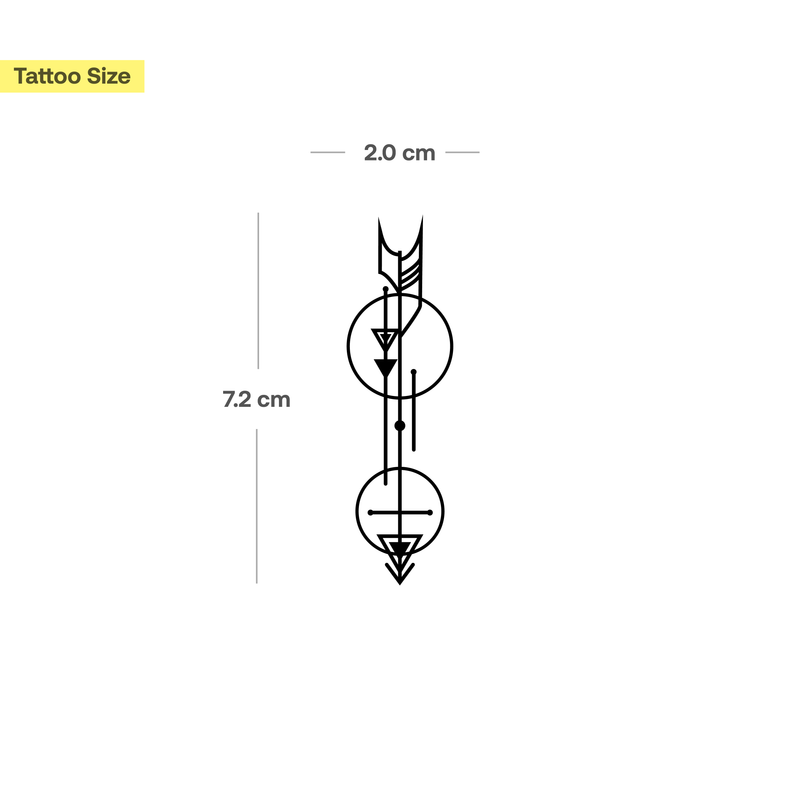 Pfeile und Kreise Tattoo