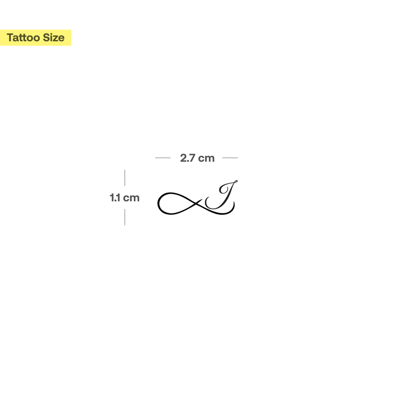 Unendlichzeichen mit Initialen Tattoo (A-Z)