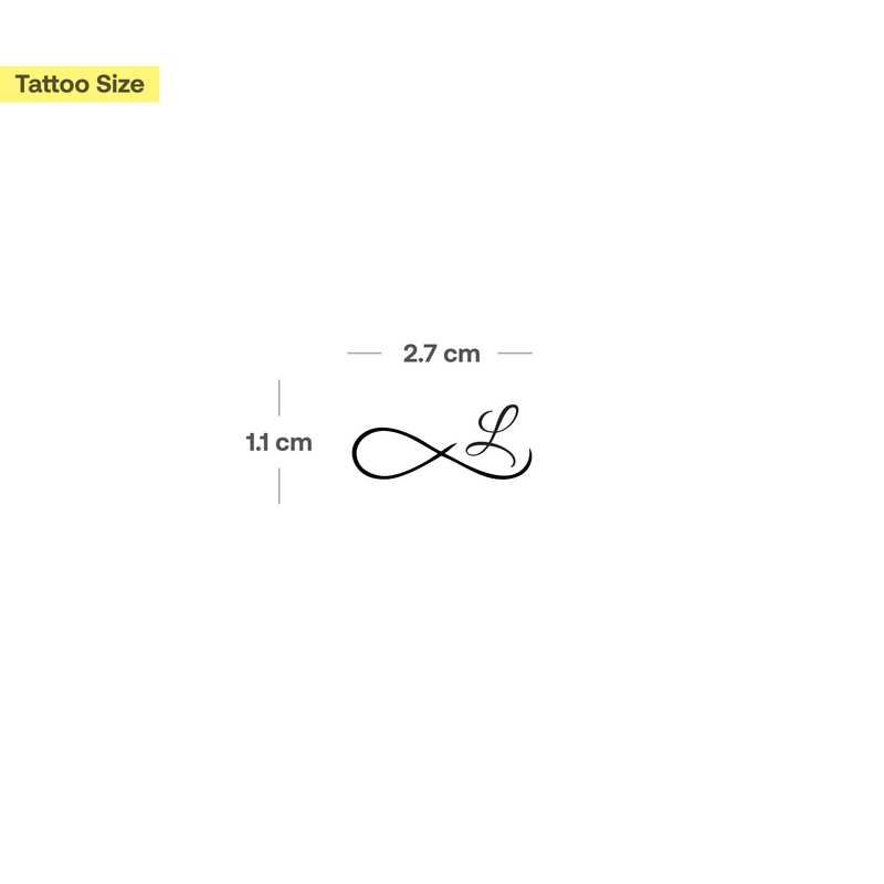 Unendlichzeichen mit Initialen Tattoo (A-Z)