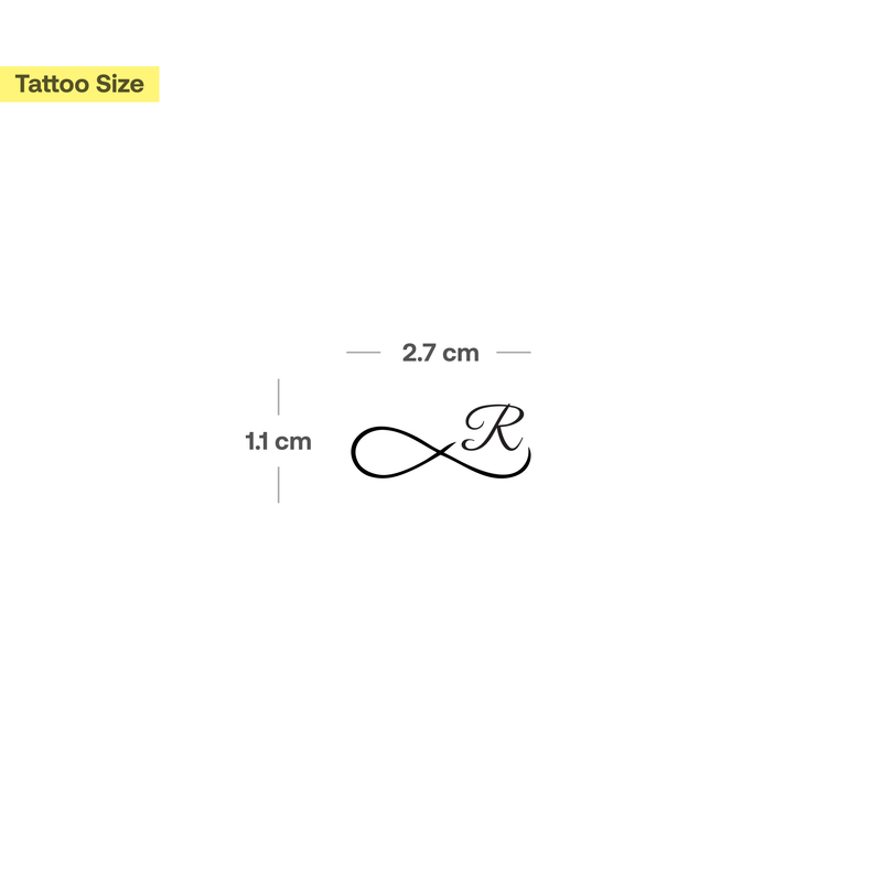 Unendlichzeichen mit Initialen Tattoo (A-Z)