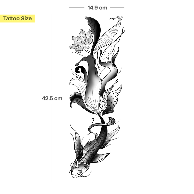 Fluss des Lotus Tattoo Sleeve